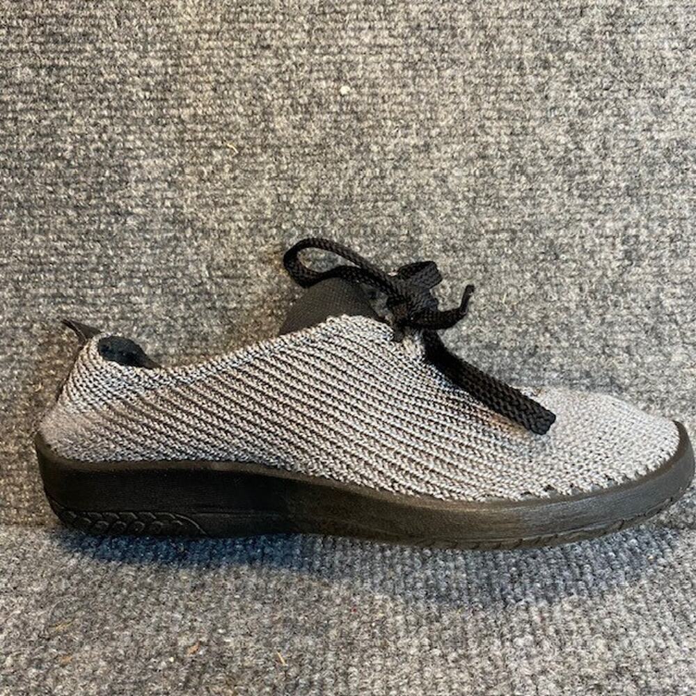 Arcopedico Lace Up Titanium Gray Knit Shocks Comfort Shoes Womens 6.5 Washable